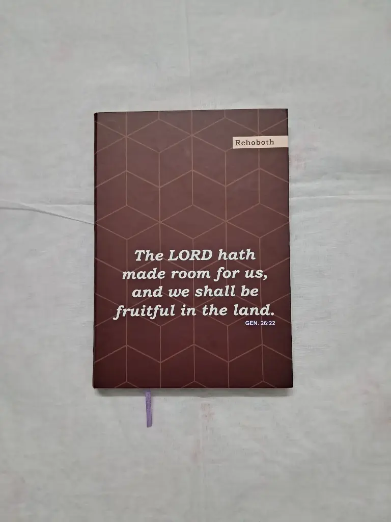 JOURNAL | 70 GSM A5 | Ruled Notebook | 248 Pages | Rehoboth | Maroon Hex Pattern